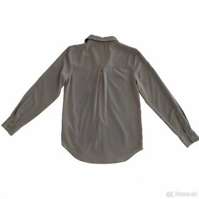 H&M Sivohnedá/hnedosivá/taupe šifónová blúzka XXS (32) - 7