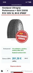 235/55/R19 105V Goodyear SUV ULTRAGRIP PER. 4ks Zimne - 7