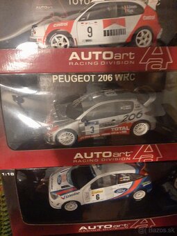 1:18 Lancer ,Subaru ,Peugeot 206 wrc Autoart - 7