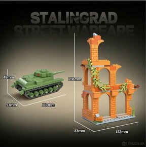 Stavebnica 2.sv vojna + 26ks postavičiek typ lego - 7