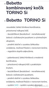 Kočík Bebetto torino si  + autosedačka - 7