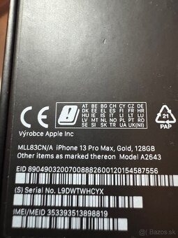 Iphone 13 Pro Max gold ako nový 128gb - 7