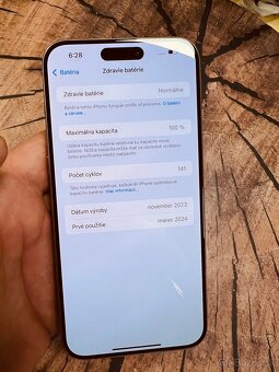 iPhone 15 pro Max 512 natuall Titan batérie 100% záruka top - 7