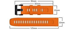 Remienok na Garmin hodinky, čierny, 22mm - 7