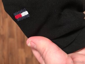 TOMMY HILFIGER black pánske tricko XL - 7