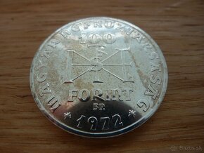 Strieborný 100 forint 1972 vo veľmi peknom zbierkovom stave - 7