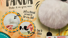 Furry Panda Bag Charm - DIY privesok na tasku - 7