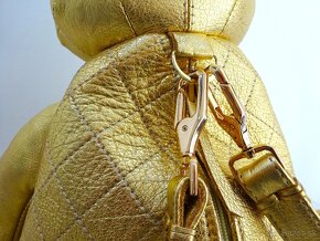 LUXUSNÝ BACKPACK " GOLD BEAR ZIPP " | " L " Made in Italy - 7