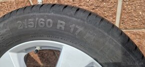 Alu, hliníkové disky Toyota 5x114,3,  215/60 R17 Continental - 7