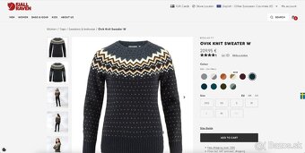 Vlnený sveter Fjallraven Ovik Knit Sweater W - 7