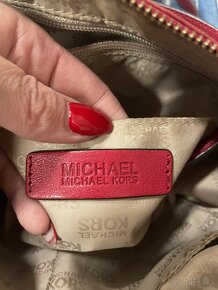 Kožená kabelka Michael Kors Red - 7