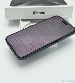 Apple iPhone 15 Pro 128GB Titanium Black 100% Zdravie Záruka - 7