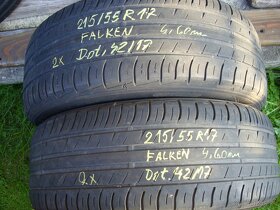 215/55R17,2kusy Falken,Letné. - 7