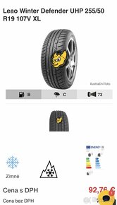 Zimné pneu 2ks DOT2023 255/50 r19 XL 7-8mm - 7