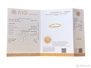 3.95ct Diamantový, 14k zlatý Tennis náramok - 7