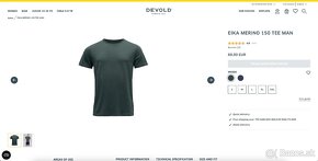 Nové merino tričko Devold Eika Merino 150 Tee Man - 7