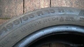 4 ks ZIMNÉ 195/55 R15 85H CONTINENTAL cca 5-6mm LEN 25-€/kus - 7