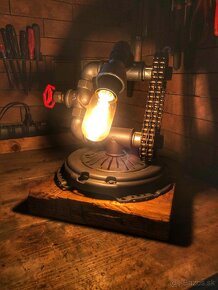 Industriálna lampa - steampunk II - 7