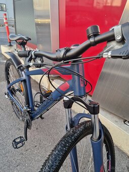 DÁMSKY HORSKÝ BICYKEL ROCKRIDER ST 520 MODRO-RUŽOVÝ 2019 - 7