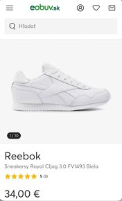 ———Biele tenisky Reebok Royal Classic, 38, 6.40 E———- - 7