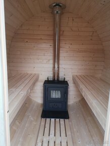 Hotová poskladaná sauna aj s pecou - sudova sauna - 7