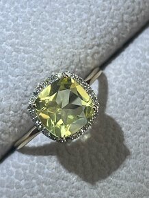 Zlatý prsteň 0,12ct diamanty - 7