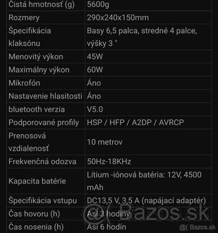 Reproduktor s mikrofónom  +bluetooth+ USB +2x mikrofóny - 7