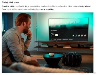 Predám LED 4K televízor Philips 55PUS7906 Ambilight - 7