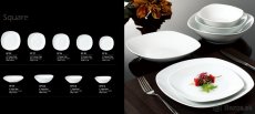 Dizajnové GASTRO štvorcové porcelánové taniere SQUARE 96ks - 7