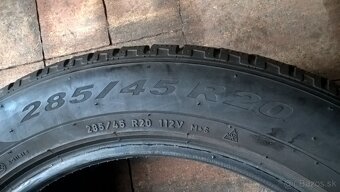 4 ks ZIMA 285/45 R20 112V PIRELLI dezén cca 5-5,5 mm rok2021 - 7