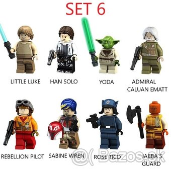 Rôzne figúrky Star Wars 7 (8ks) typ lego - nové - 7