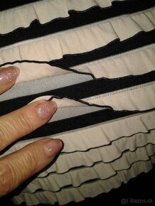 krémovo čierne elastické šaty Joseph Ribkoff veľ. 38 - 7