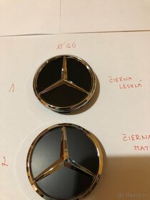 Predám stredové krytky (pukličky) Mercedes - priemer 75 a 60 - 7