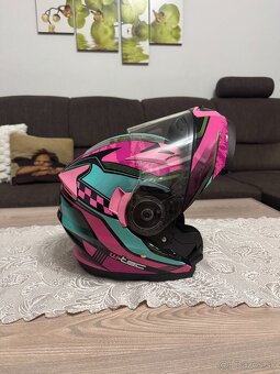 Výklopná prilba W-TEC Pezzon Magenta - 7