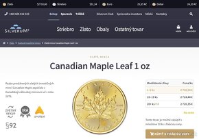 Investičné zlato - Zlatá minca Canadian Maple Leaf 1 oz 2020 - 7