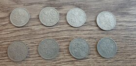 British Six Pence 5-strieborných, 15 cupro-nickel - 7