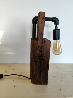 Stolná lampa z dreva - 7