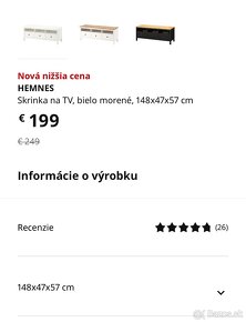 TV skrinka Ikea Hemnes - 7