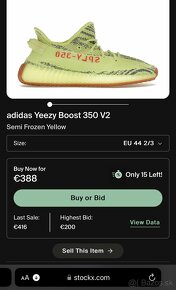 Originál Adidas Yeezy Boost 350 V2 Semi Frozen Yellow - 7