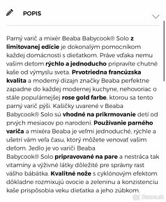 Parný varič a mixér BABYCOOK - BABY FOOD MAKER - 7