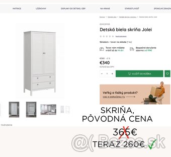 Detské skrine, postele-  VEĽKÝ DOPREDAJ - 7