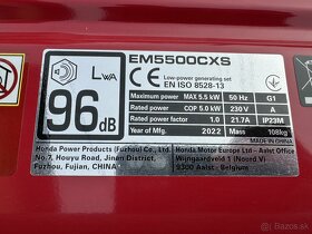 Predám, Prenájom Elektrocentrála HONDA EM 5500 CXS - 7