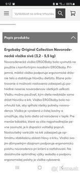 Ergobaby novorod.vlozka do nosica - 7