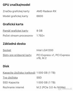 Predám herný stolový PC Alza GameBox Core RX6600 - 7