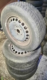 4 ks zimné pneu Matador 195/65 R15 na plechovych diskoch - 7