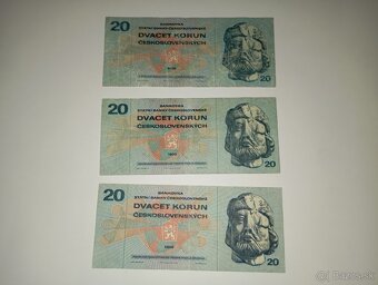 BANKOVKY 20 KČS, 1970, NEJVZÁCNĚJŠÍ SÉRIE M - 7