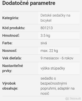 Zadna cyklosedačka pre deti Bobike - 7