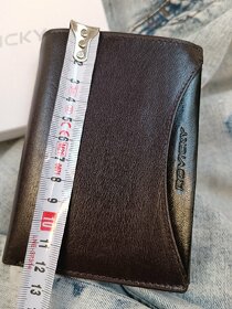 Pánska KOŽENÁ peňaženka hnedo-čierna - 7