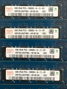 Predám rôzne pamäťové moduly 4GB DDR3 - 7