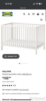 Ikea detska postielka Gulliver 60x120, s kvalitnym matracom - 7